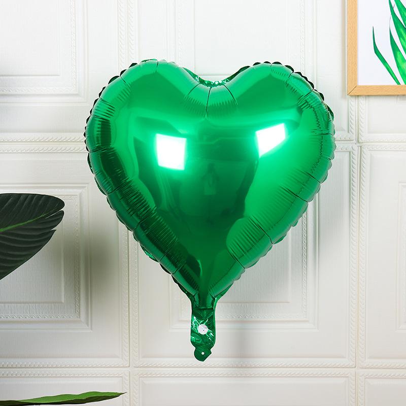 5-50pcs 18inch Solid Color Love Heart Aluminum Foil Balloon Birthday Party Valentine's Day Wedding Decor Baby Shower Supplies 5