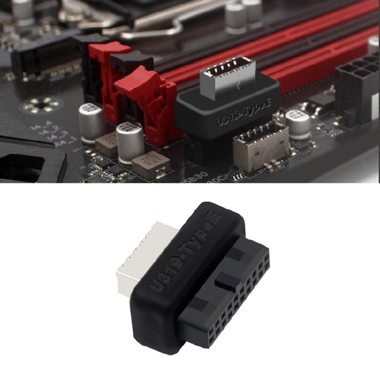 Efficient USB Front Panel Adapter for Connecting Type C Devices to 19Pin Motherboards Headers Support Win7/Win8/Win10