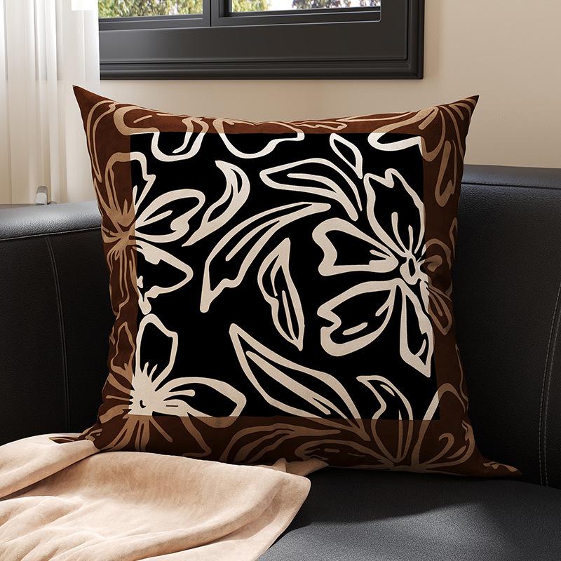 Copricuscini decorativi stile francese 45x45cm con imbottitura, Cuscini decorativi in misto lino per divano, letto, soggiorno