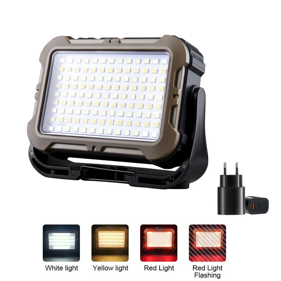 Christmas Outdoor Solar Light Rechargeable Flashlight Portable Power Bank Lamp LED Hanging Tent Light for Camping Hiking Fishing