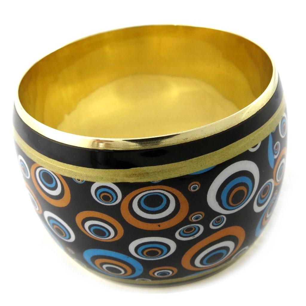 Les Trésors De Lily [M4180] - Designer Bracelet 'Bohemian Rhapsody' Blue Orange Black