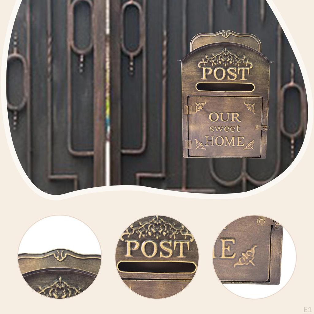Wall Mount Mailbox Mail Box Premium Practical Easy to Install Vintage Decorative for Yard