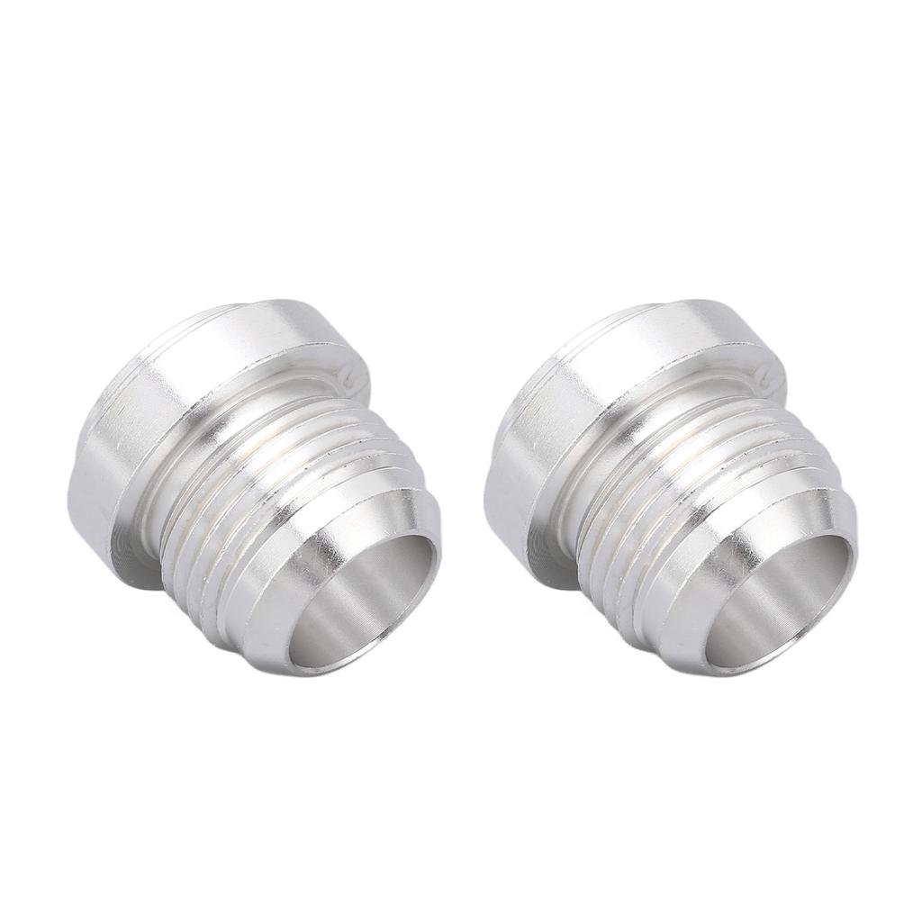 2Pcs Fuel Line Fitting Adapter Billet AN12 12AN Male Thread Weld On Bung Accessory