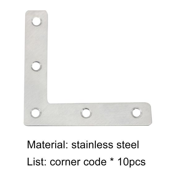 10 Adet 40/50/60/80mm T Şekli/L Şekli Köşe Braketi Paslanması Kolay Değil İnsancıl Tasarım Tam Özellikler Düz Köşe Braketi Kapı