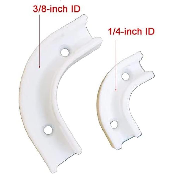 1/4-inch Flow Bend Clip 25pcs,+3/8-inch Flow Bend Clip 25pcs, Tube Flow Bend Clip,Conduit Elbow.