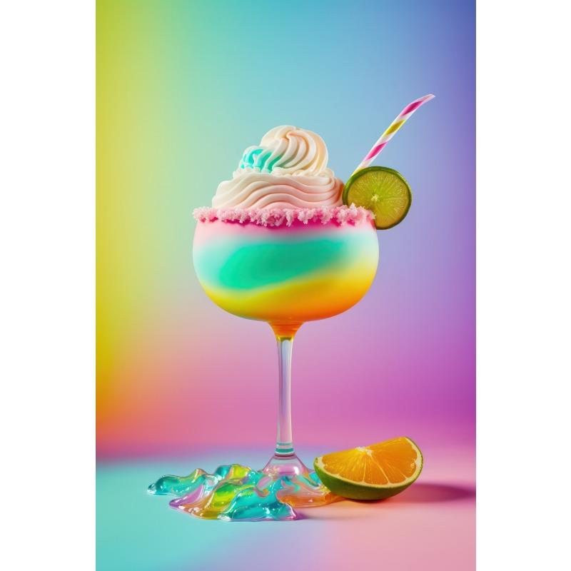 Colorful Fruit Smoothie Beverage Coffee Cocktail Posters Prints Canvas Printing Wall Art Picture for Milk Tea Dessert Shop Decor
