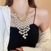 Collana di Perle con Nappa Multistrato di Alta Gamma - Design di Moda Europeo e Americano