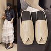 Women's Peep Toe Block Heel Mules Slip-On Square Toe Elegant Dress Shoes Comfortable for Wedding Party Office Daily Wear Summer