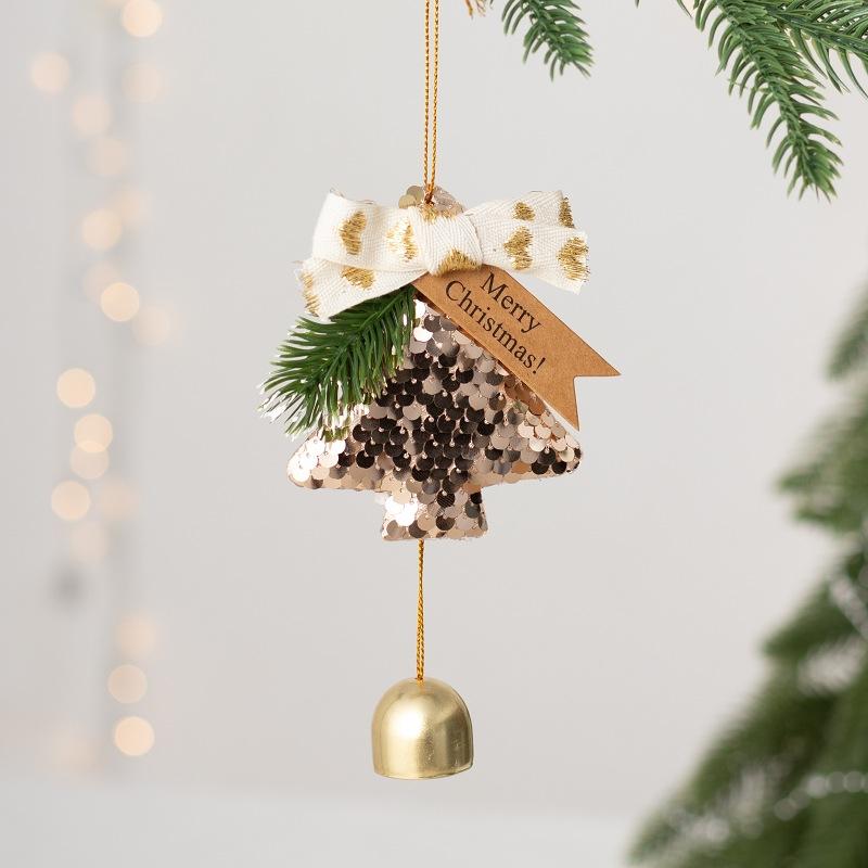 Christmas tree bell pendant New Year's bell hanging Christmas decoration doorbell hanging hanging wind chimes gifts navidad