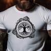 Tree Of Life T Shirt With Yggdrasil Rune Decoration Unique Viking For Everyday Wear And As A Gift Idea Vintage Graphic