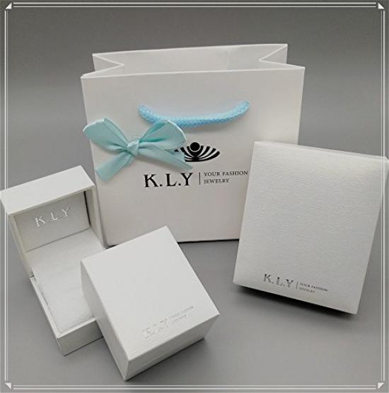 [K.L.Y] Women's Pearl Necklace, 18K RGP, Triple Strand Station Necklace and Bracelet Set, Gift for Office, White Day (Pink Gold)