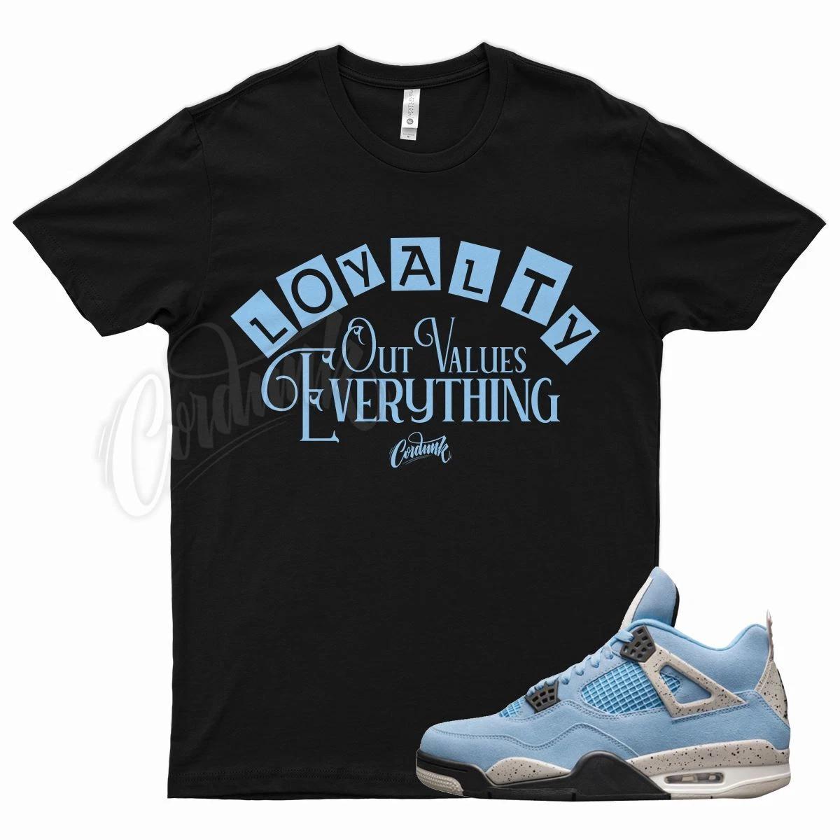 

Черная футболка LOYALTY для J1 4 University Blue Tech Grey Cement 1 Powder UNC 2XL