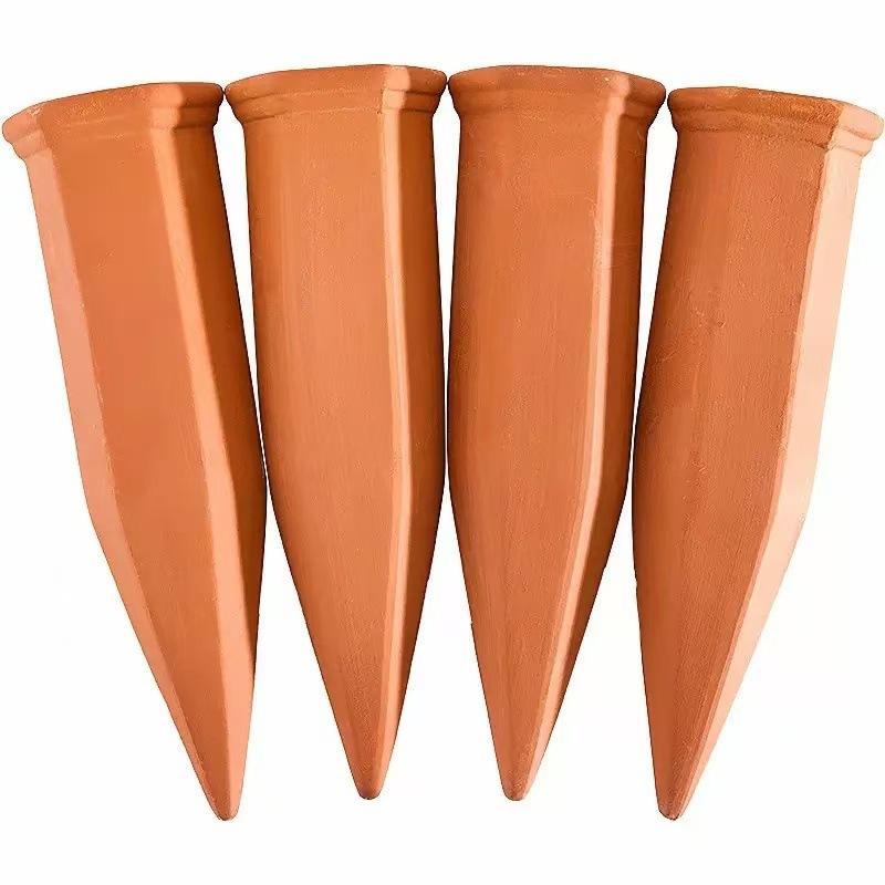 

Plant Self-Watering Stakes-4 Pack Terracotta Automatic Waterer Devices Auto-Water Irrigation System for Indoor/Outdoor Plants