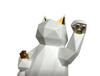 Natura Style Maneki-neko (Lucky Cat) Figurine, Stylish Nordic Style Decor (Small, White)
