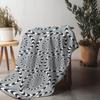 Psychedelic Swirls Optical Illusion Blanket Abstract Black & White Gradient Throw Blanket for Sofa Bed Decor