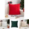 Soft Plush Christmas Cushion Cover Snowflake And Christmas Tree Pattern For Festive Vibe