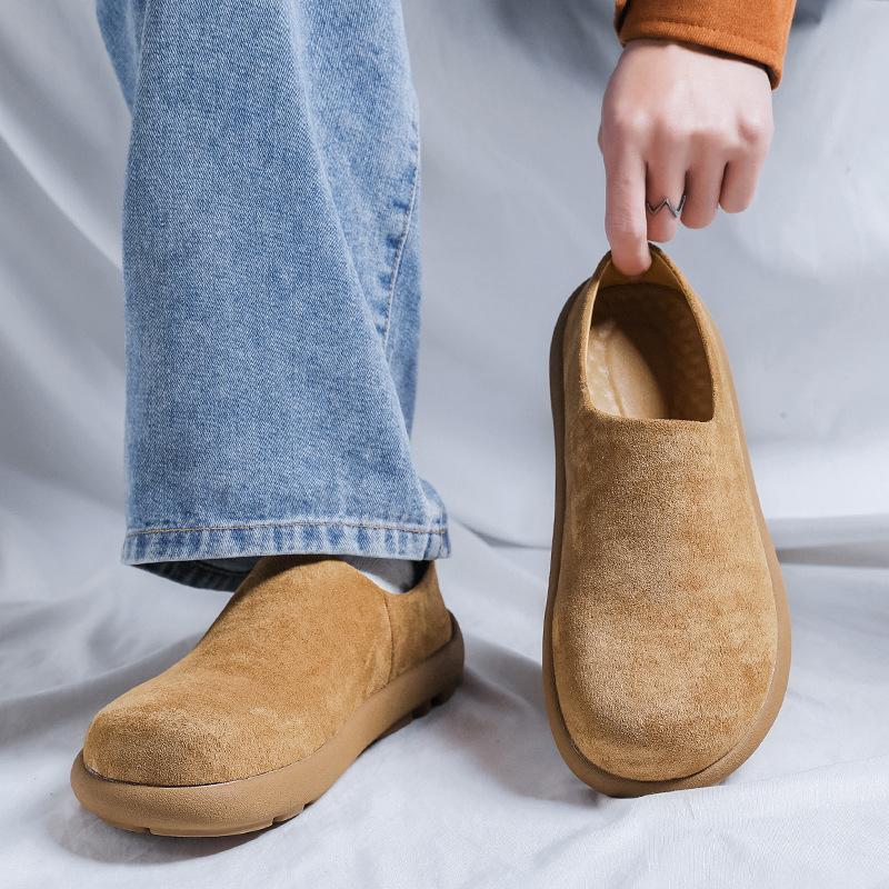 Fashion Casual Boots Men's Plush Warm Ankle Cotton Shoes,anti Slip and Wear-resistant Snow Boots,fashion Soft Soled Men's Shoes Botas