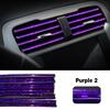 10Pcs Car U Shaped Air Outlet Decorative Strip Universal Chrome-Plated PVC Trim Strip Decor for Auto Interior Styling Accessorie