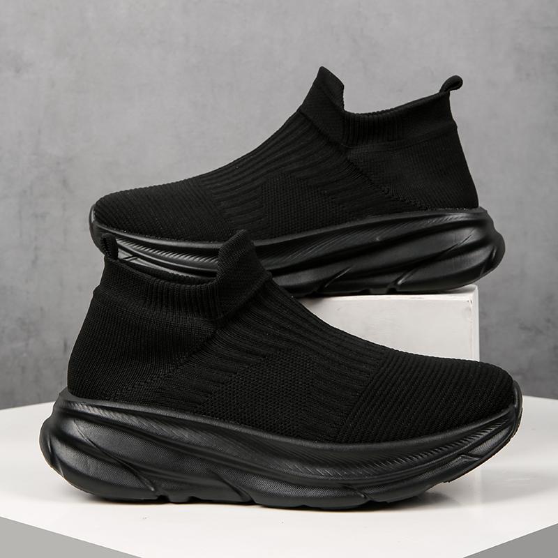 Men's Sports Shoes Mesh Breathable Soft-soled Casual Shoes Light Soft Running Shoes Non-slip Thick-soled Couple's Tennis Shoes