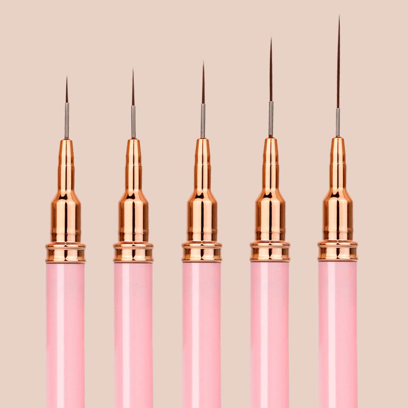 Professional Five-Piece Nail Art Pen Set - High-End Line Drawing and Painting Multifunctional Tools