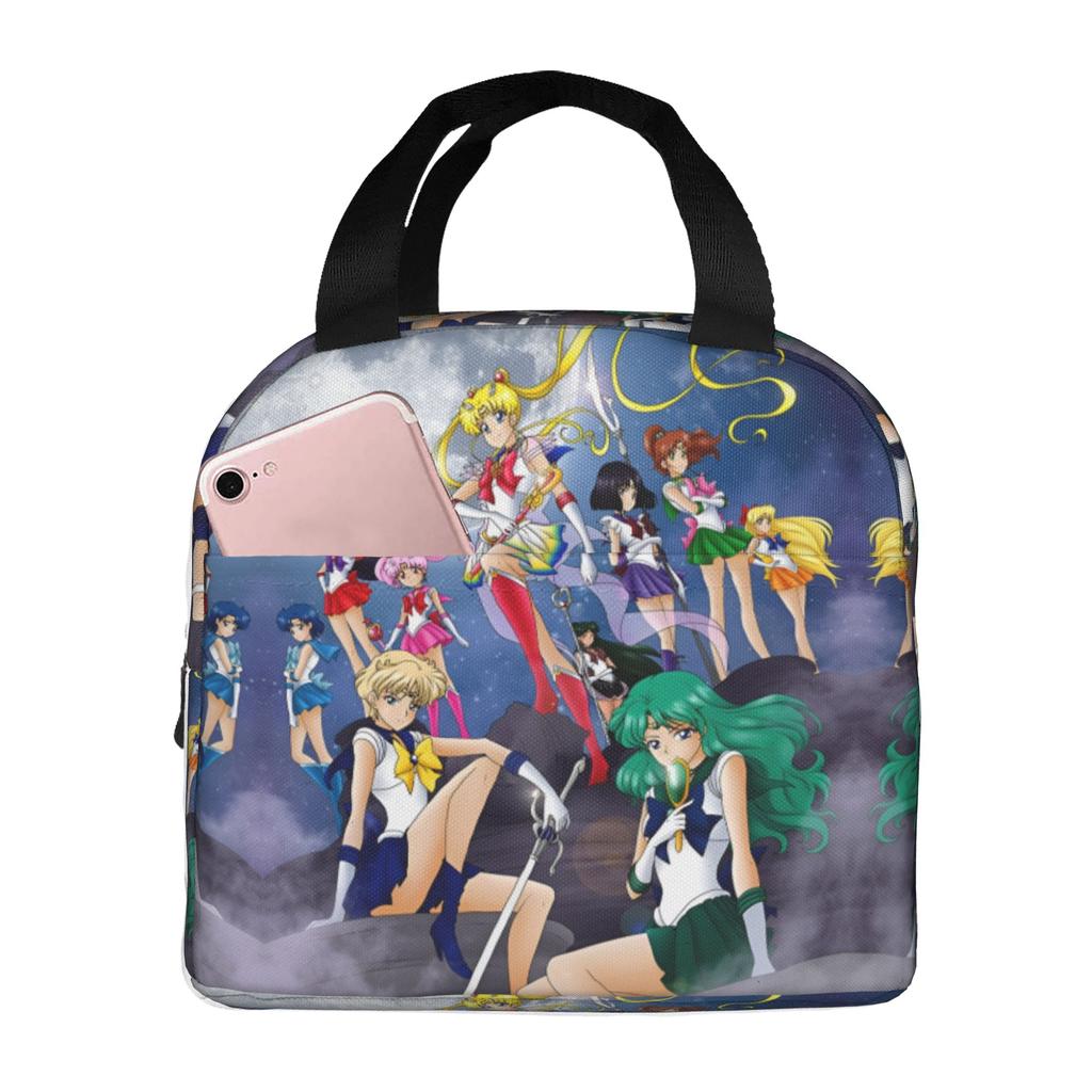 Custom Sailors Anime Moons Insulated Lunch Tote Bag for Women Men Bishoujo Resuable Thermal Cooler Bento Box School