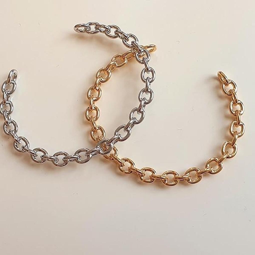 Women's Daily Accessory Sari Chain Line Bold Bracelet