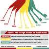 9-Piece Brake Pad Thickness Gauge Set, Measure Tool To Quickly Check Wear, For Most Cars, Easy To Read Color Coded - 2Mm To 12Mm