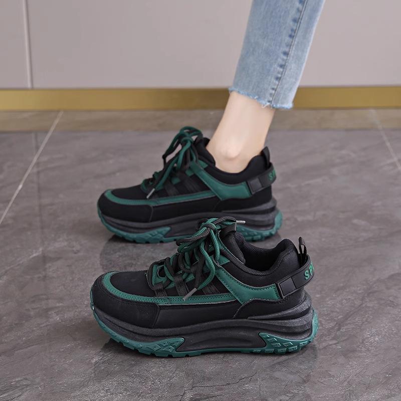 Women's shoes platform sports casual shoes 2 new autumn leather pregnant women non-slip soft sole