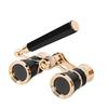 Opera Glasses 3X25 Foldable Metal Theater Binoculars Vintage Black