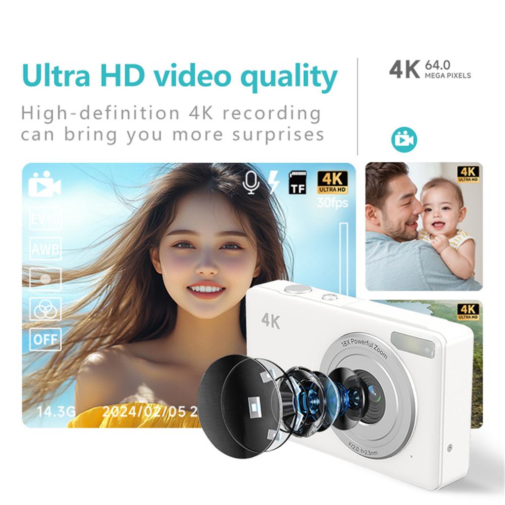4K HD digital camera entry-level selfie travel camera student children card camera