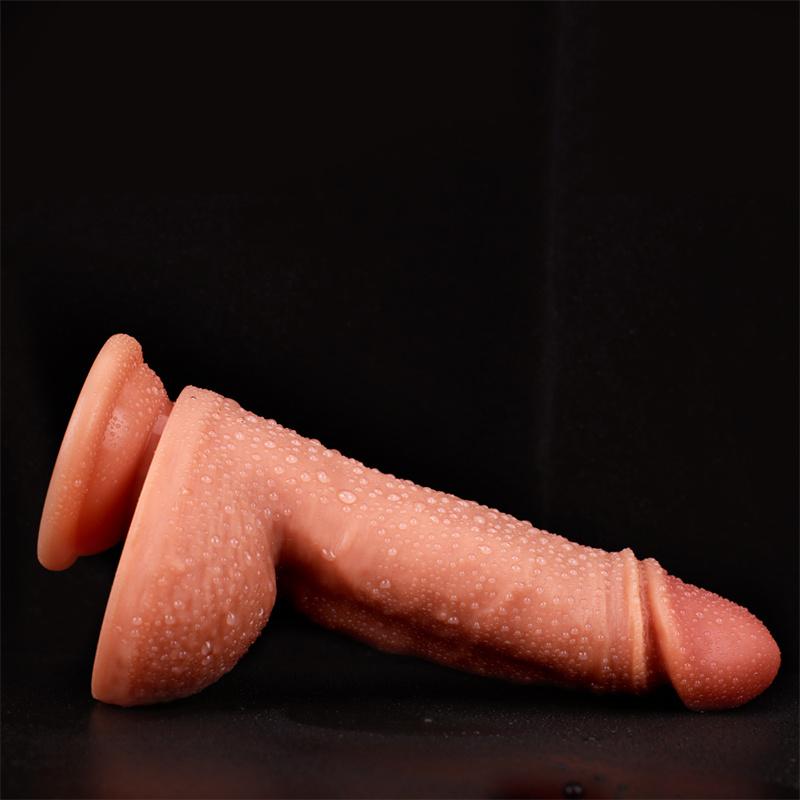 Large and Small Egg Liquid Silicone Double Hardness Imitation Penis Feels Good and Looks Good for Adults