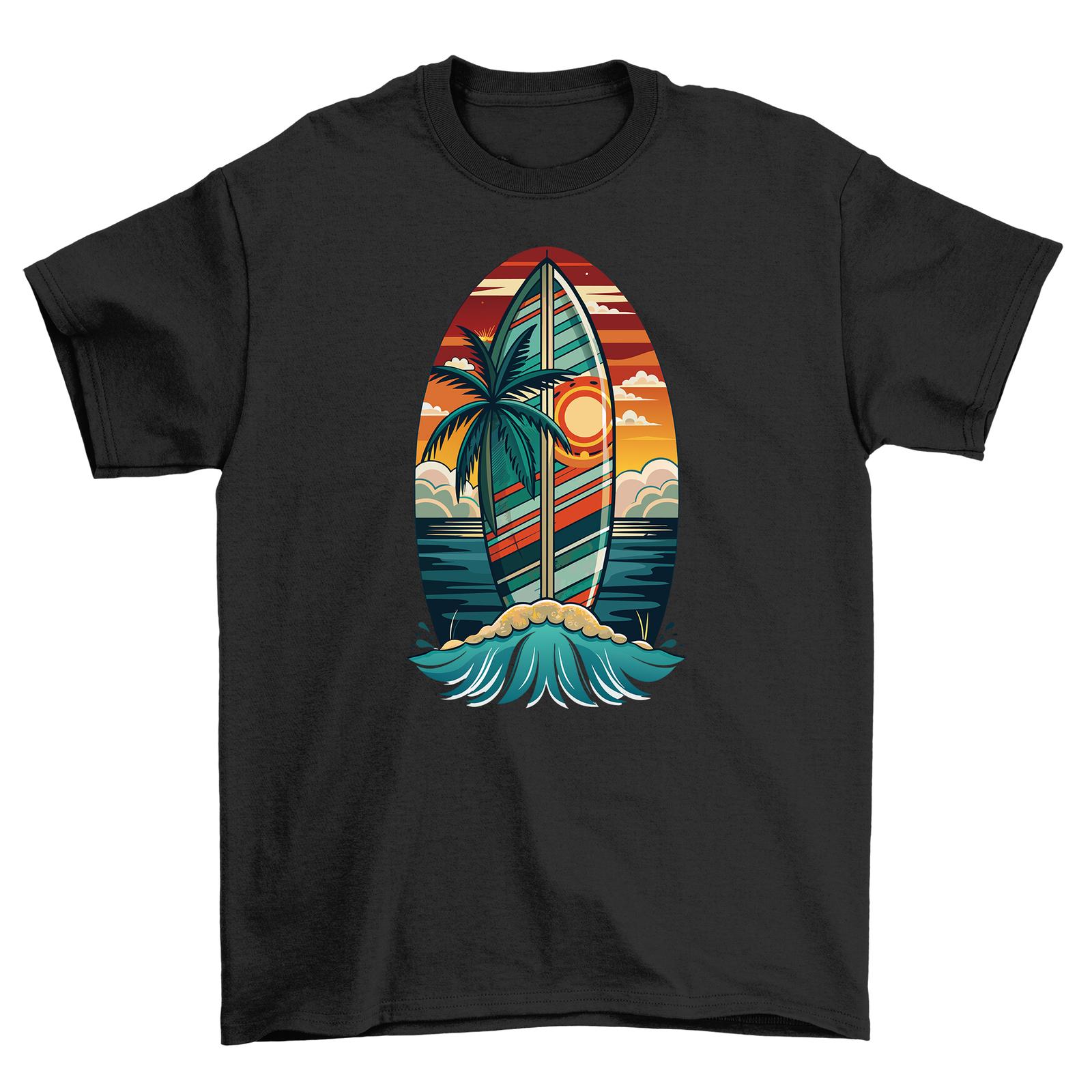 

Retro_95 Surfboard Feel T-Shirt Mens Womens Tees Top - Ride the Wave of Nostalgia! Funny Unisex Print XL