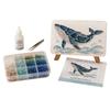 Ocean Theme Glass Art DIY Kit Glass Diamond Painting Craft Set Marine DIY Art Supply Sea Animal Wall Hanging Decor Handmade Gift