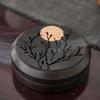 Zen Sandalwood Roundness Incense Box/Indoor Agarwood Incense Burner Tabletop Decoration Inside The Car Air Purification Supplies