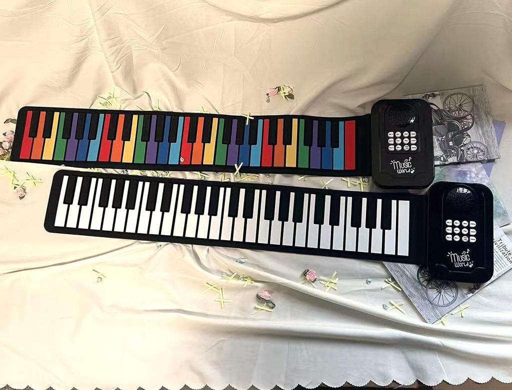 49-Key Folding Silicone Hand-Rolled Piano for Kindergarten Students