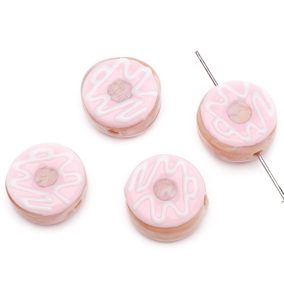 

Хрустальные стеклянные бусины пончик свободные бусины-разделители для изготовления ювелирных изделий DIY браслет ожерелье розовый