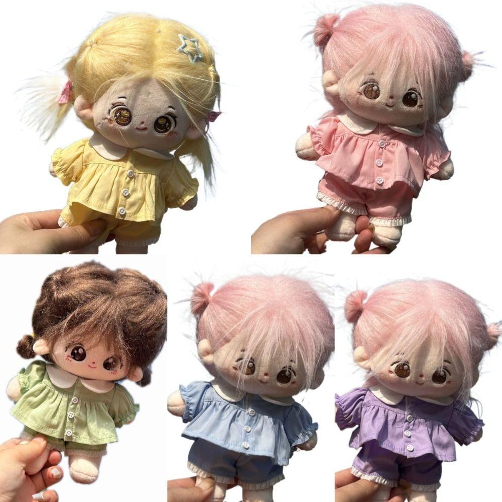New Cute Blouse Pants Shirt Clothes Set For 20cm Doll Clothes Dress Up DIY Clothes Changing Doll Accessories