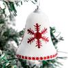 Charming Red Snowflake Bell Hangings For Christmas Celebrations And Festive Decor