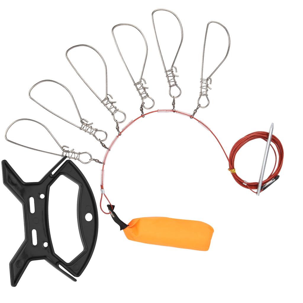 5m Fishing Lock Buckle Stainless Steel Live Fish Stringer Lock Fishing Tackle Accessories