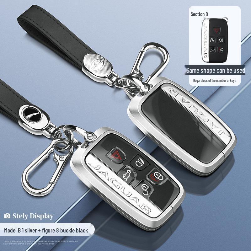 Jaguar Key Case: Aluminum Alloy Shell for XEL, XFL, F-Pace, XJL, XF, XE, F-Type Models