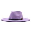 Europe, America, Autumn and Winter New M Standard Big Eaves Peach Heart Concave Convex Top Fashion Flat Top Hat Women's Woolen Jazz Hat
