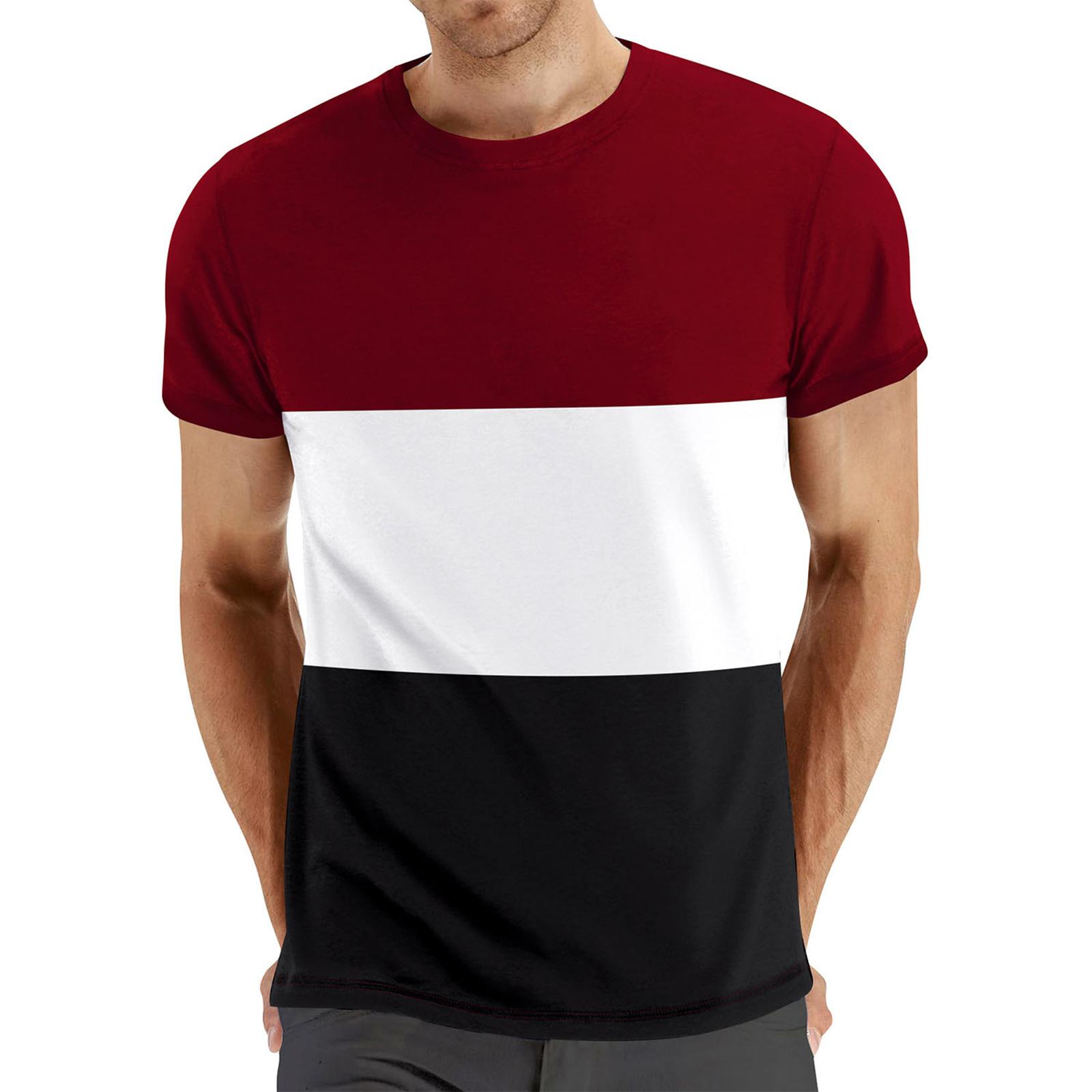

Mens T-Shirts Casual Crew Neck T Shirts for Man Short Sleeve Mens T Shirt Comfortable Fit Men S T-Shirts XL винний