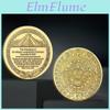 Pyramid Commemorative Coin Mayan Sundial Coin Foreign Currency Collectible 40mm Lucky Love Coin In Protective Round Box