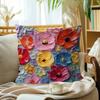 New Oil Painting Style Flower Pillowcase Home Furnishing SF Express Cushion Pillowcase Decoration