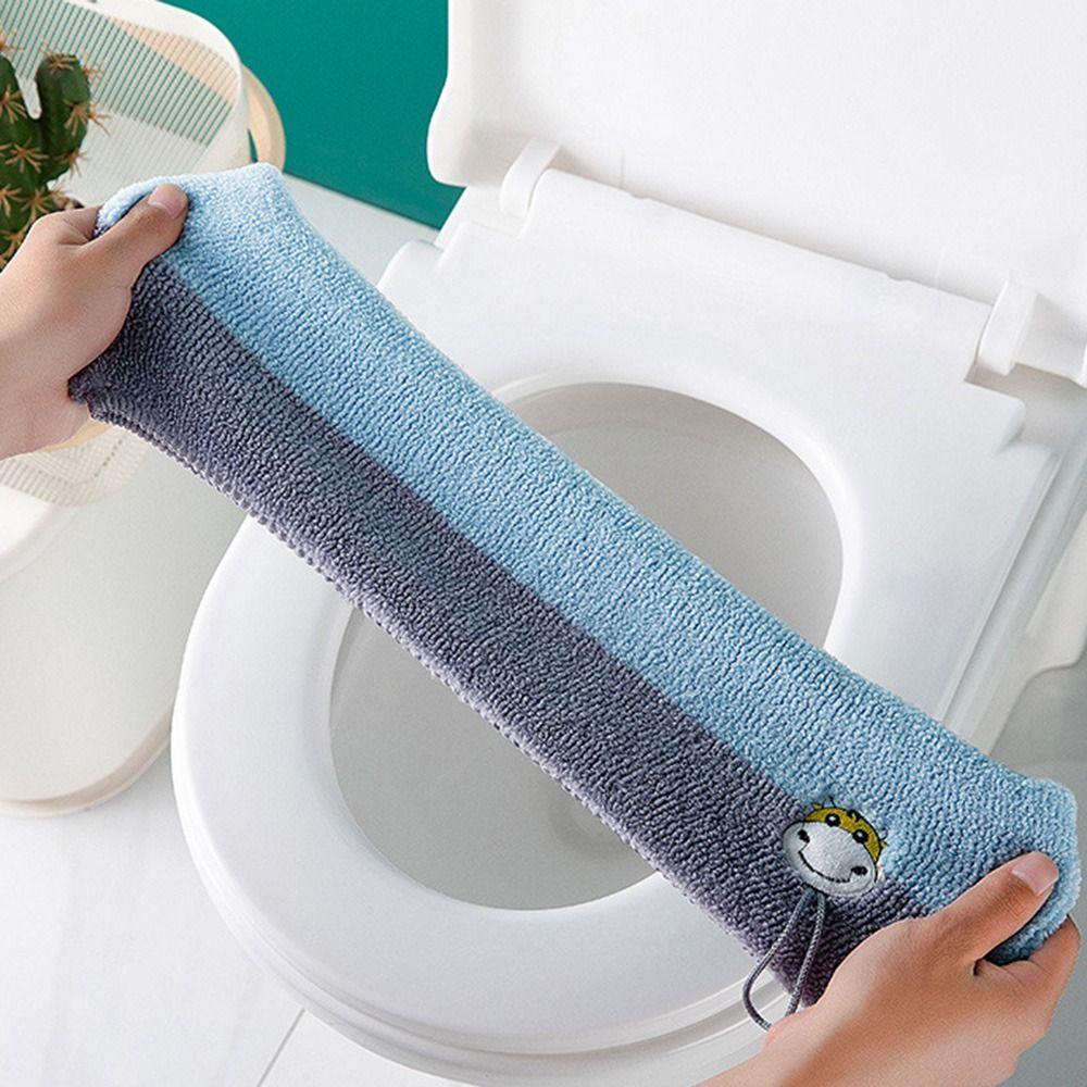 Universal Toilet Seat Cover Soft Toilet Mat Pad Protective Sleeve WC Ring Mat  Winter