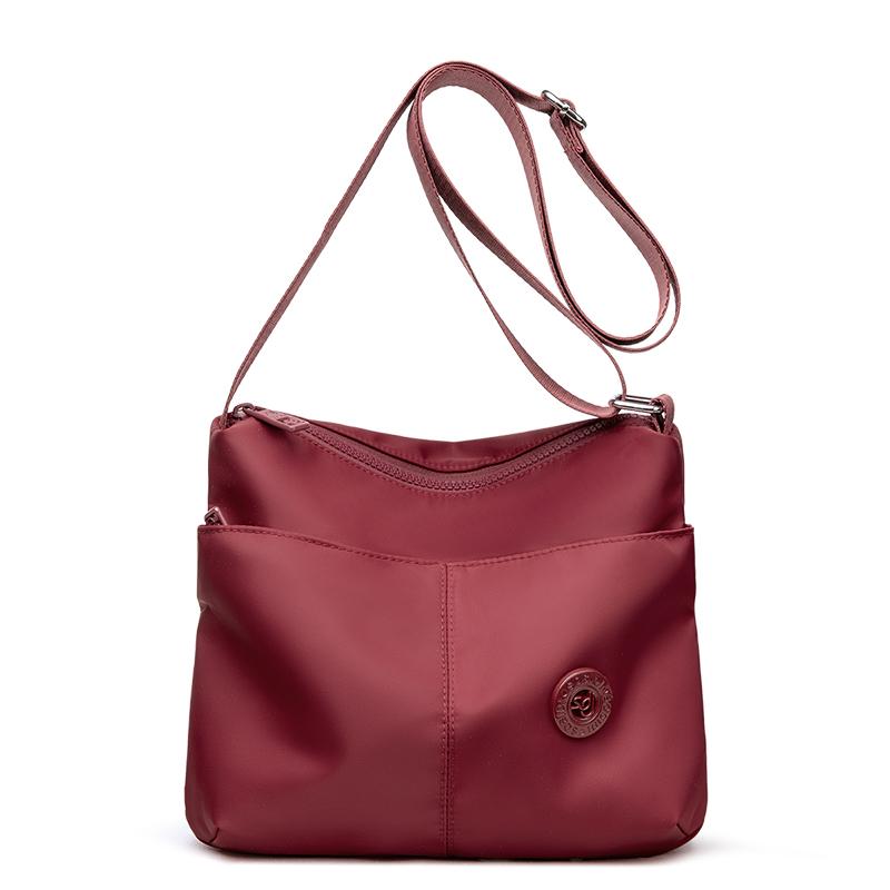 Borsa a Spalla da Donna di Grande Capacità Leggera Repellente all'Acqua in Nylon Borsa a Tracolla