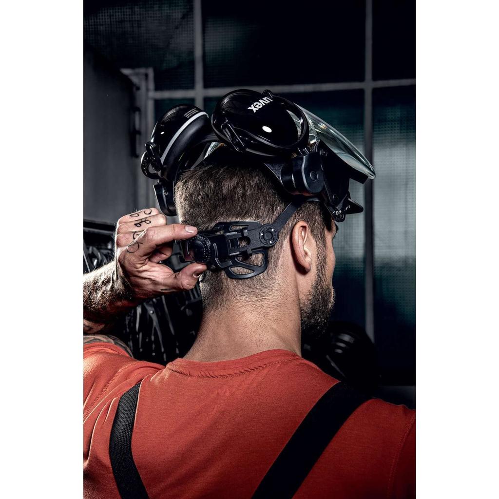 UVEX Fios Face Guard with Earmuffs