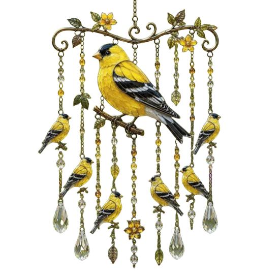 Carillons éoliens Colibri, avec Pendentifs en Cristal Carillons éoliens Métalliques d'Extérieur, Réflexion de la Lumière Arc-en-ciel Carillon éolien Durable pour la Décoration de Jardin et de Cour