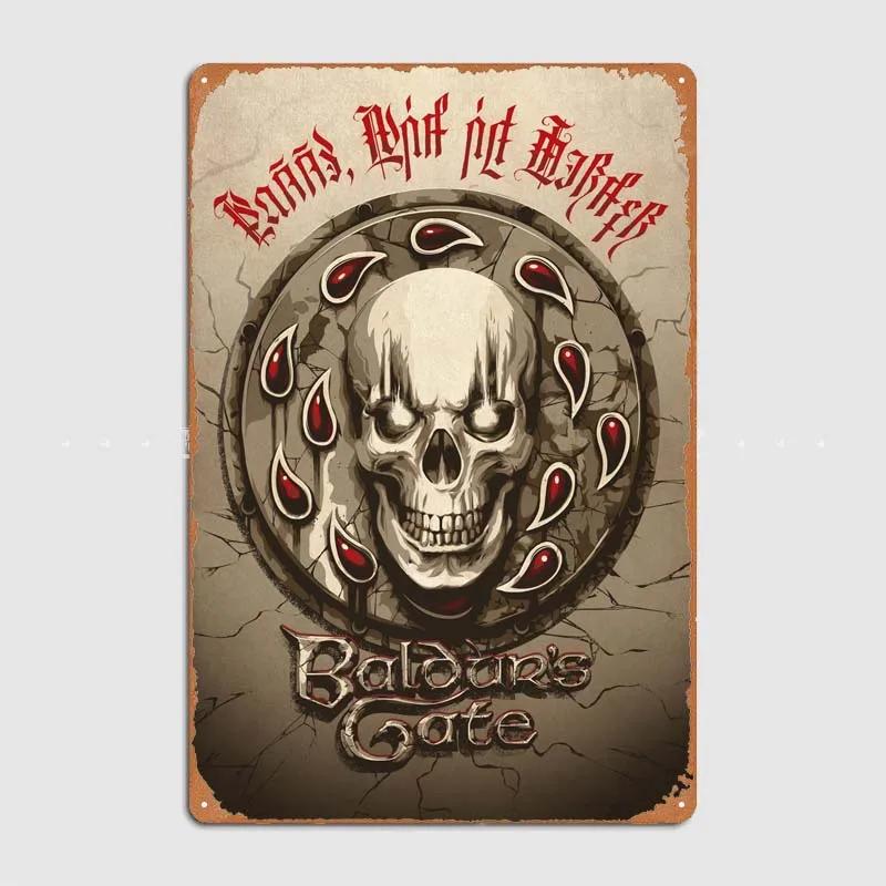 D-Dungeons And Dragons Posters Bedroom Decoration Game Signs Wall Art Vintage Metal Tin Sign for Gamer Room Wall Decoration Home