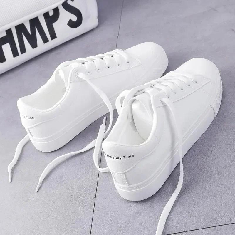 Women's Vulcanize Shoes White Shoes Women Running Spring Autumn Fashion Breathable Lace-Up Casual Sneakers Zapatos De Mujer